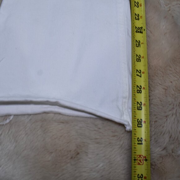 Garage White Flare Bell Bottom Jeans Women’s 3/26 Raw Hem Boho - Picture 9 of 10